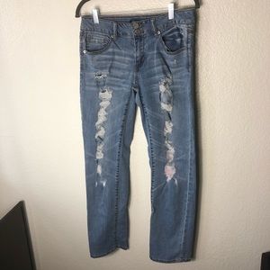 Boom Boom Light Wash Distressed Jeans